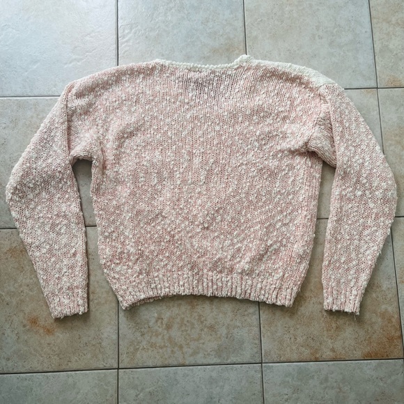 Vintage Erika Floral Paisley Print Decorative Embroidered Large V-neck Sweater - Picture 4 of 5